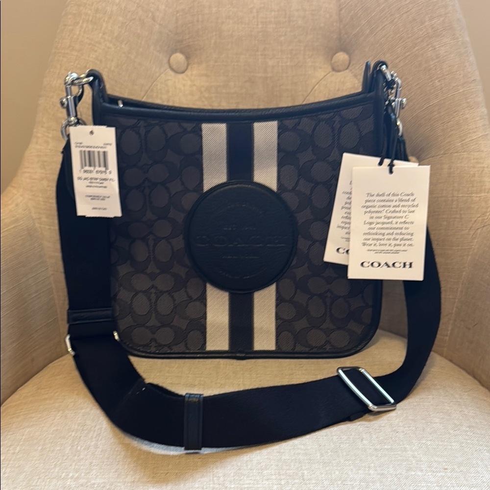 Coach Black and White Crossbody Bag